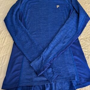 FILA Blue Long Sleeve Athletic Top